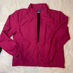 Pink REEBOK Lined Zip Track Windbreaker Jacket XL